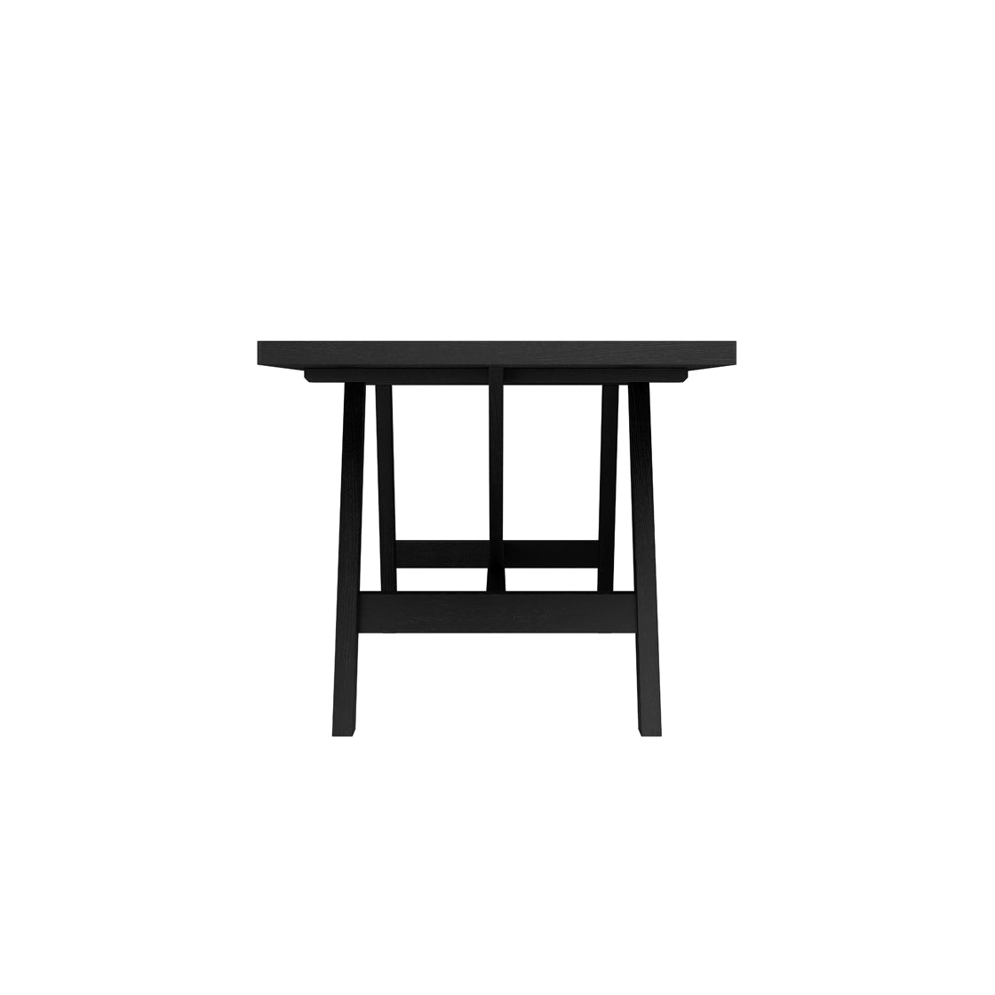 Nantucket Matte Black Wood Rectangle Dining Table | 8 Seater
